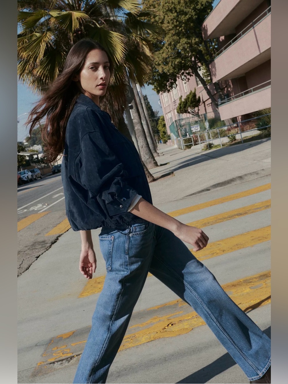 ZARA ✨Viral✨ 100% LEATHER BOMBER JACKET - Picture 6 of 11